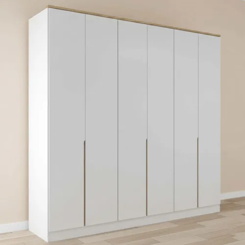 Placard Ropero 6 Puertas Mdf Blanco Logan en Blanco - Roperos y placares, Uruguay | Divino