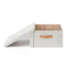 CAJA ORGANIZADOR C/ASA 33X40X17CM EXT TELA CREMA en Beige - Canastos, Uruguay | Decohogar, vista 4 de 4