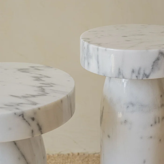 Mesa lateral White Marble G en Blanco - Mesas de arrimo, Uruguay | De Arcos, vista 2