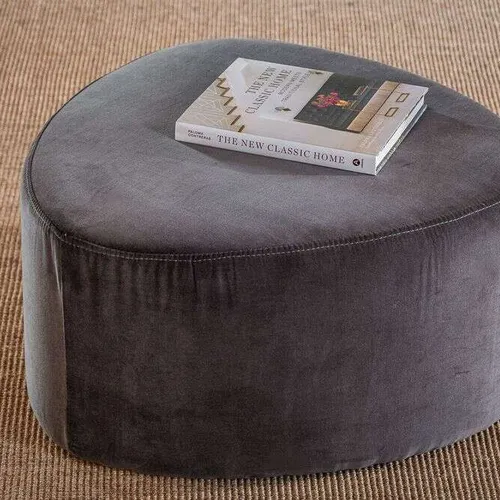 PUFF ORGANIC - TERCIOPELO GRIS en Gris - Butacas, banquetas y puffs, Uruguay | La Iberica