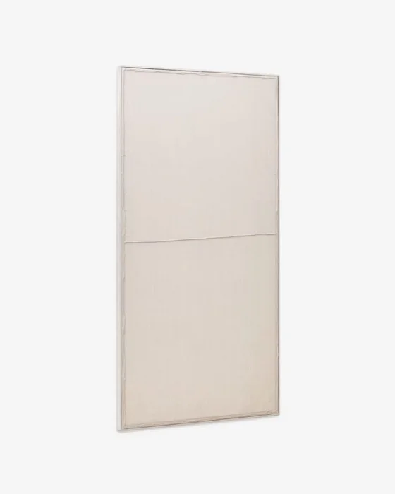 Cuadro Maha blanco con línea horizontal 110 x 220 cm en Beige - Decoración de pared, Uruguay | Kavehome