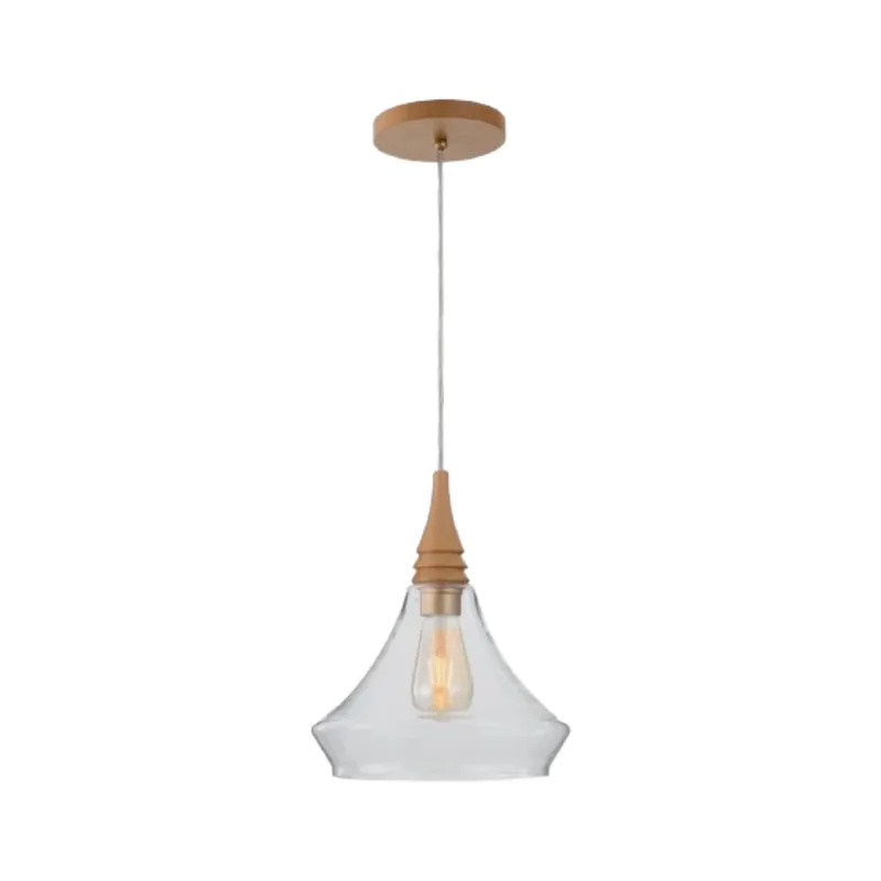 Lámpara Colgante Flow Vidrio Grande en Madera natural - Lámparas colgantes, Uruguay | Berna home