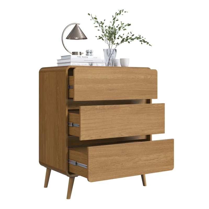 Cajonera Alba – 3 cajones 9B | Roble en Madera natural - Aparadores y recibidores, Uruguay | RM Muebles y Deco, vista 4