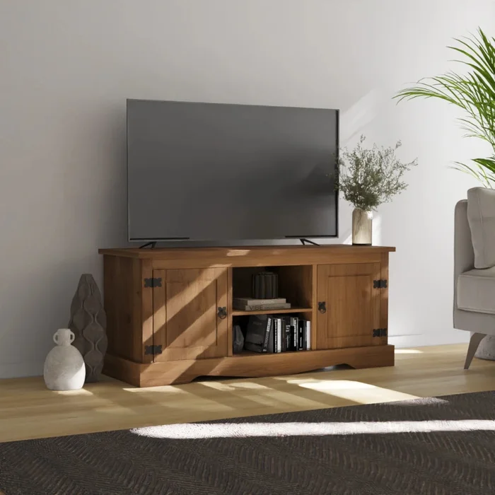 Rack 2 puertas 1 Estante - 160cm- Línea Monterrey - Nogal en Marrón - Muebles para TV, Uruguay | Ecowood, vista 5