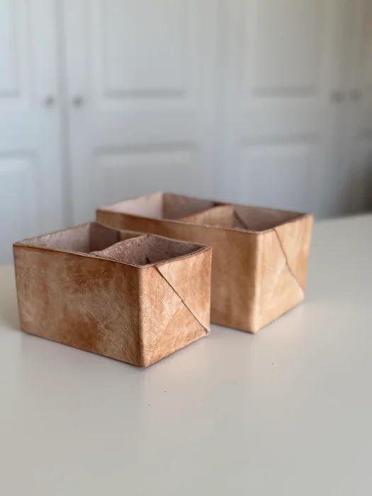 Cajita organizadora de cuero xl en Madera natural - Canastos, Uruguay | Dreams On Time, vista 18