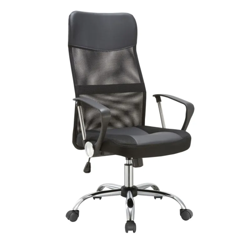 Silla Escritorio Mesh Base Respaldo Alto en Negro - Escritorios y sillas de escritorio, Uruguay | Albanés