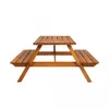 Mesa + 2 bancos de Eucalipto - Pic-Nic en Marrón - Muebles para el exterior, Uruguay | Rústico Hogar, vista 3 de 5