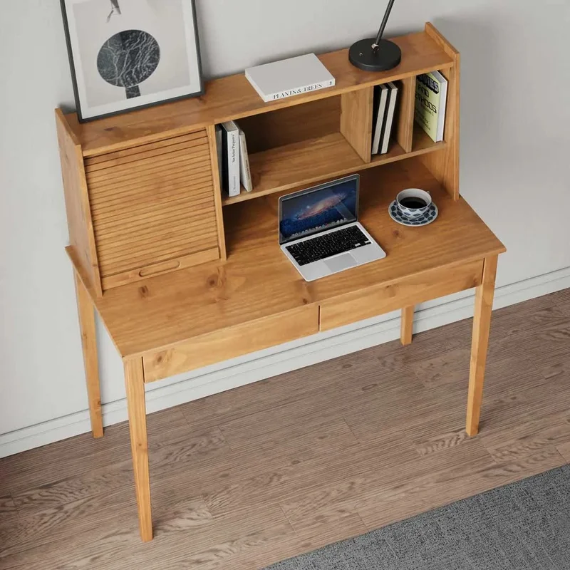 Escritorio Alice 110CM 2 Cajones - Madera Maciza en Madera natural - Escritorios, Uruguay | Balton, vista 9