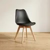 Silla De Comedor Polipropileno-y-madera Negro Estilo Eames en Negro - Sillas, Uruguay | Divino, vista 1 de 3