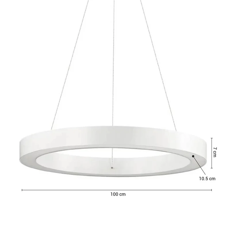 Colgante LED Zurich III 80W Blanco ø 100 cm en Blanco - Lámparas colgantes, Uruguay | Serlux, vista 5