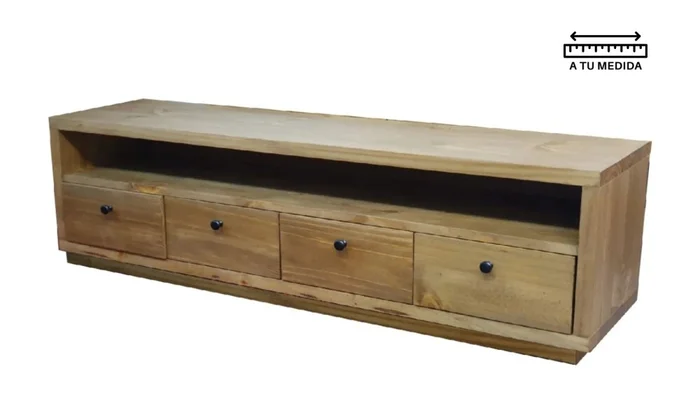 Rack LÍNEA DE CAMPO 1.40m en Madera natural - Muebles para TV, Uruguay | Finkel