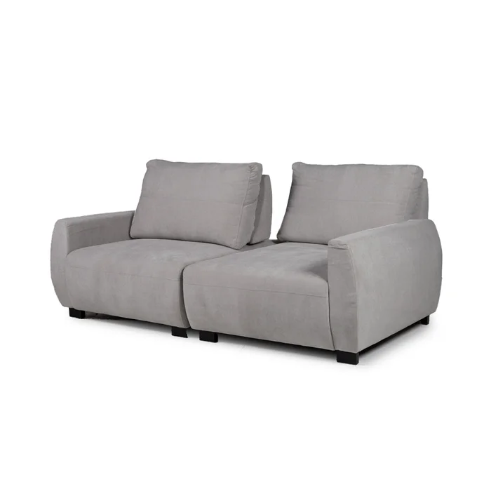 Sofá Carino (Retráctil) - Tela Microfibra - 2 cuerpos - Kruger 06-155 (Ceniza) en Gris - Sillones y sofás, Uruguay | NYR, vista 3