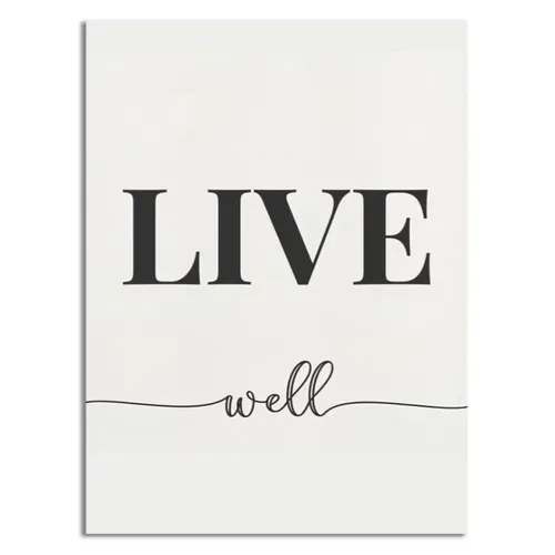 CUADRO CANVAS 30x40cm LIVE WELL - Decoración de pared, Uruguay | Decohogar