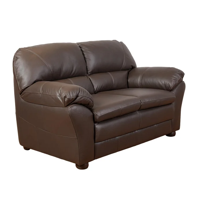 Sillón 2 Cuerpos Cuero Marron Florencia Choc. en Marrón - Sillones y sofás, Uruguay | Divino, vista 2