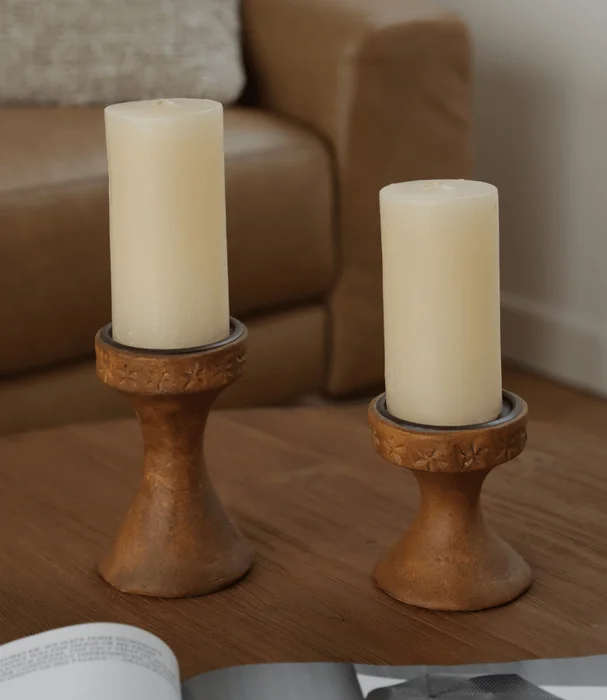 CANDELABRO CUERO ARTERIORS 20X18 S - Velas y Portavelas, Uruguay | Masinfinito Casa, vista 2