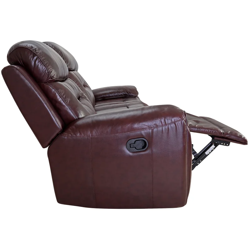 Sillón 3 Cuerpos Cuero Memphis Chocolate en Marrón - Sillones y sofás, Uruguay | Divino, vista 3