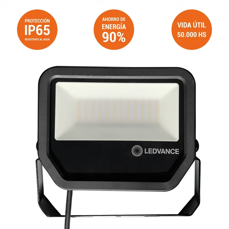 Proyector LED LEDVANCE OSRAM 30W Luz Fría en Negro - Lámparas colgantes, Uruguay | Serlux, vista 3
