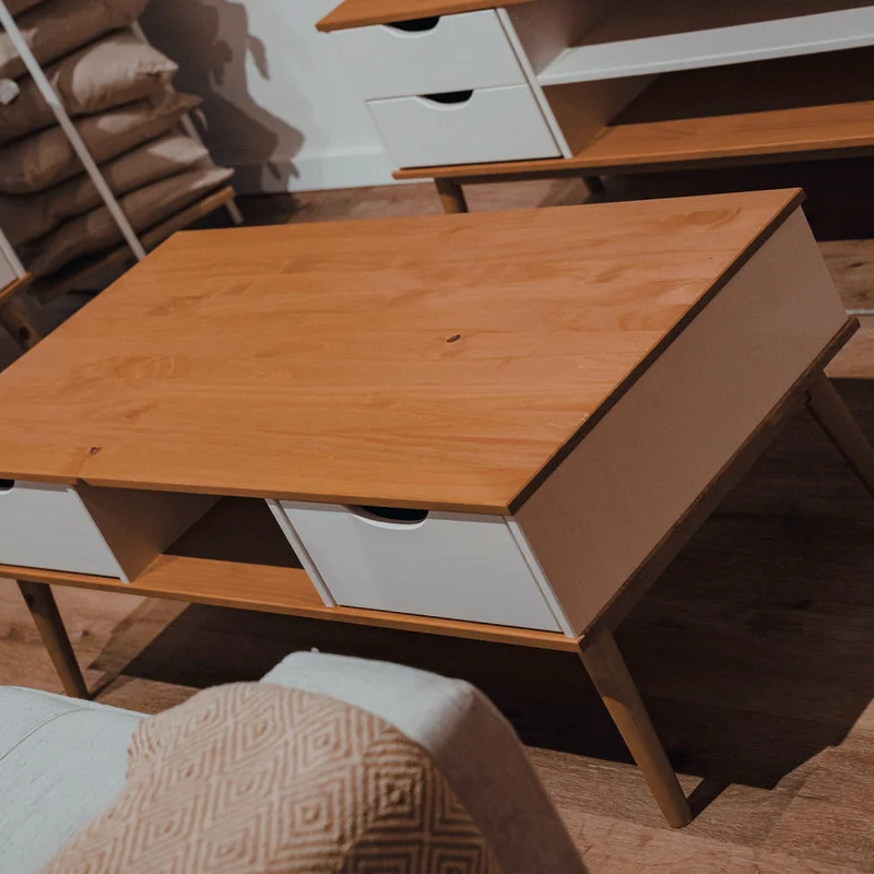 Mesa de Living Praga - Blanco en Blanco - Mesas de living, Uruguay | Ecowood, vista 5