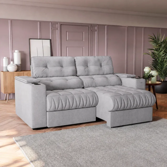 Sillón Sofá 2 cuerpos Retractil y Articulado - Premier en Elige una opciónArenaGris - Sillones y sofás, Uruguay | Delta Center