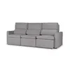Sofá Santiago (Rebatible) - Tela Microfibra - 3 cuerpos - TC1009 (Plata) en Gris - Sillones y sofás, Uruguay | NYR, vista 1 de 8