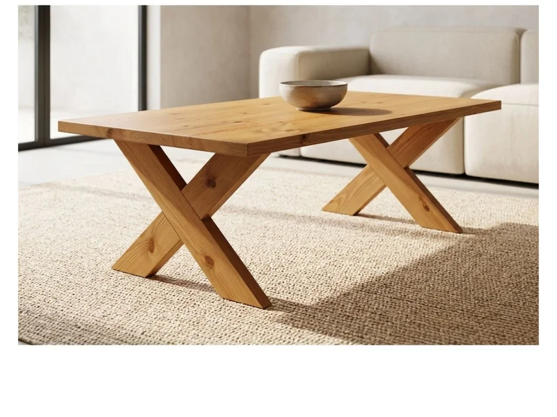 Mesa de Living Pata X MUESTRA en Madera natural - Mesas de living, Uruguay | Finkel, vista 3