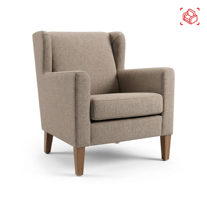 Butaca Marrón Tela Aristocrata en Beige - Sillones y sofás, Uruguay | Divino, vista 7