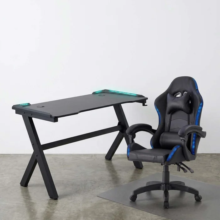 Silla Led + Escritorio Gamer Led en Negro - Escritorios, Uruguay | Divino