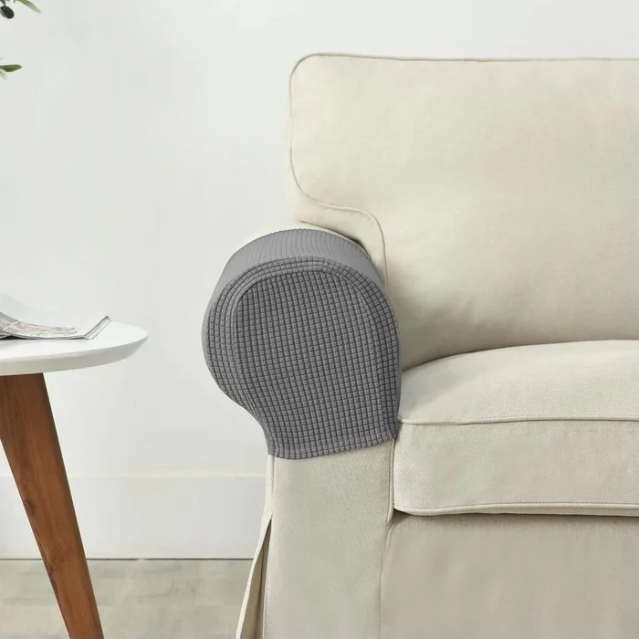 Fundas reposabrazos de sillón - gris en Gris - Textiles, Uruguay | Buho Store