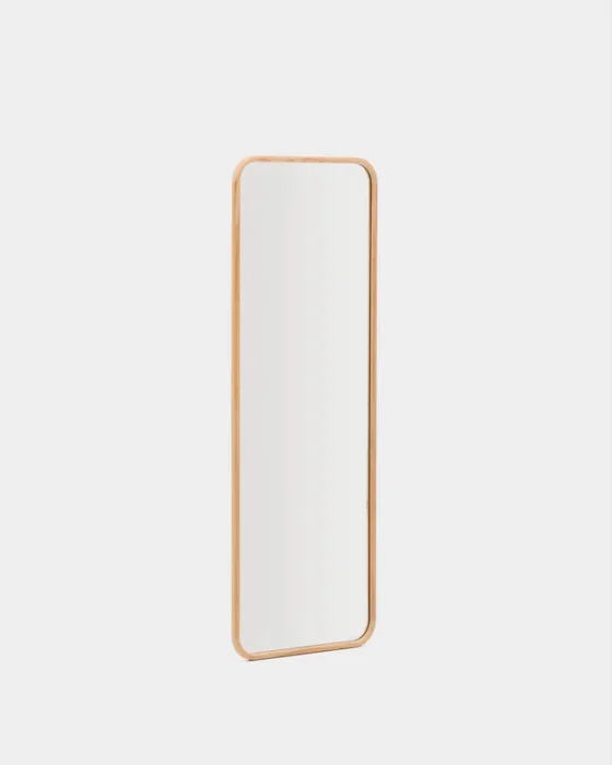 Espejo Milsa de madera de teca 54 x 154 cm FSC 100% en Madera natural - Espejos, Uruguay | Kavehome