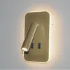 Portátil led de pared con SPOT móvil, DOBLE LUZ - DORADA en Dorado - Lámparas de mesa, Uruguay | Iluminica, vista 5 de 6