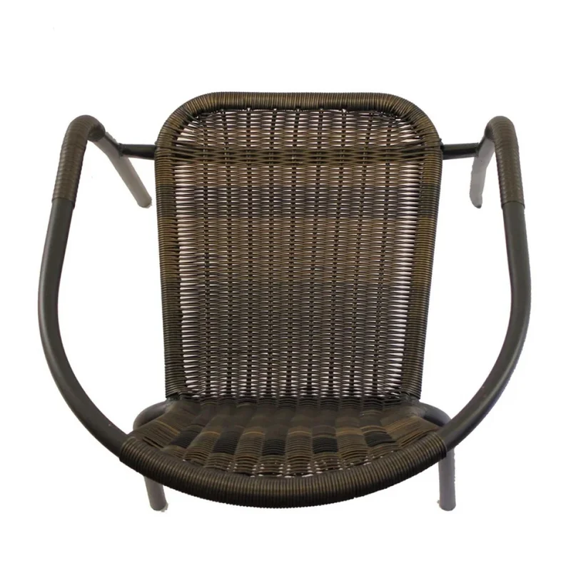 SILLA DE EXTERIOR METAL Y RATTAN COBRE en Negro - Muebles para el exterior, Uruguay | Alfa Ventas, vista 3