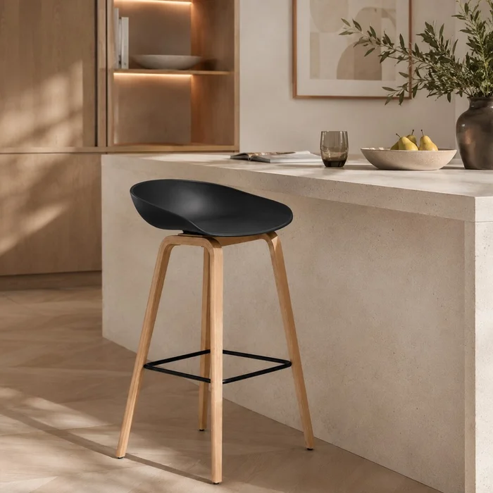 Banqueta Shell Black - Butacas, banquetas y puffs, Uruguay | Samic, vista 2