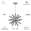 Colgante Led esfera 18 luces 50W Dimerizable en Plateado - Lámparas colgantes, Uruguay | Iluminica, vista 3 de 6