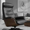 POLTRONA RECLINABLE PAIGE- 100% CUERO - NEGRO - PRODUCTO CON DETALLES - en Negro - Butacas, banquetas y puffs, Uruguay | Champagne Home, vista 5 de 5