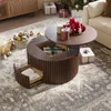 MESA DE CENTRO 3D MARRÓN CIRCULAR - Mesas de comedor, Uruguay | Viasono, vista 3 de 5