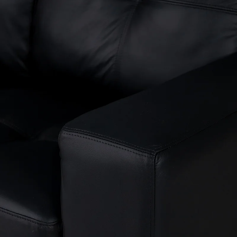 Sofá Fargo - Cuero Básico - 2 cuerpos - 450 (Negro) en Negro - Sillones y sofás, Uruguay | Nyr, vista 3