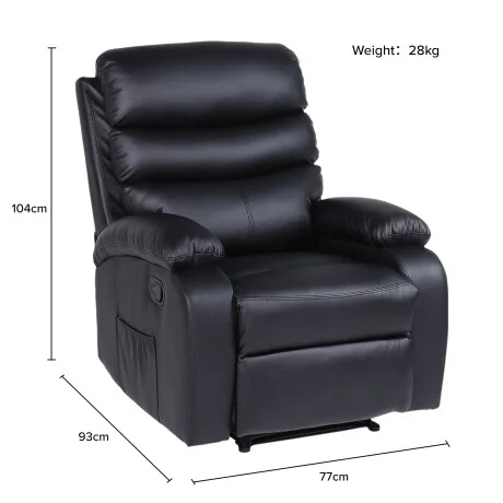 Sillon reclinable 1 cuerpo en Negro - Sillones y sofás, Uruguay | La Cueva Muebles, vista 13