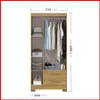 Ropero 3 puertas – Santiago RG174 en Marrón - Roperos y placares, Uruguay | Punto Unión, vista 4 de 5