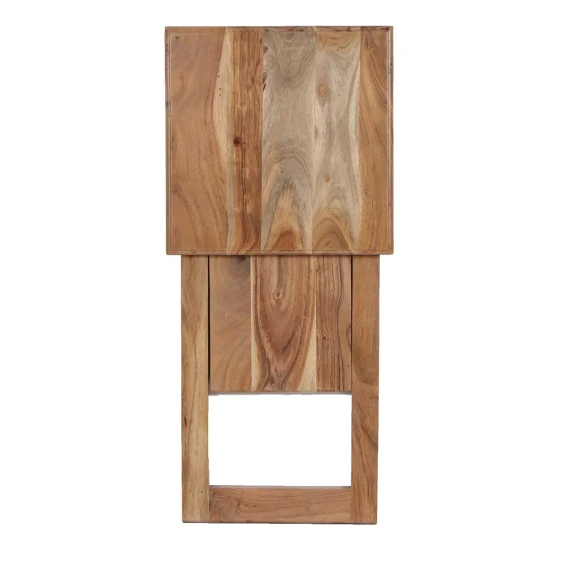 Mesa Auxiliar Madera Marron Plegable Castaño en Marrón - Mesas de living, Uruguay | Divino, vista 5
