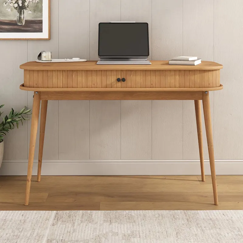 Escritorio Jani con Rolltop - Madera Maciza - Escritorios y sillas de escritorio, Uruguay | Balton