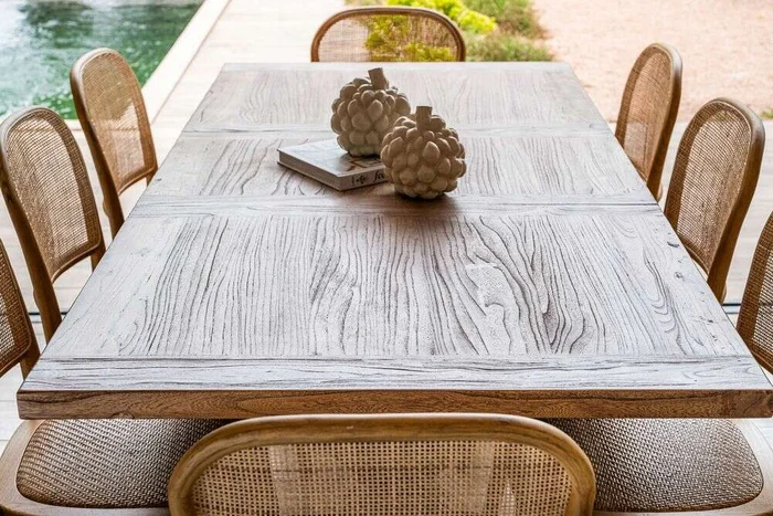 MESA COMEDOR EXTENSIBLE - 1.40 A 1.90 MTS - OLMO en Madera natural - Mesas de comedor, Uruguay | La Iberica, vista 11
