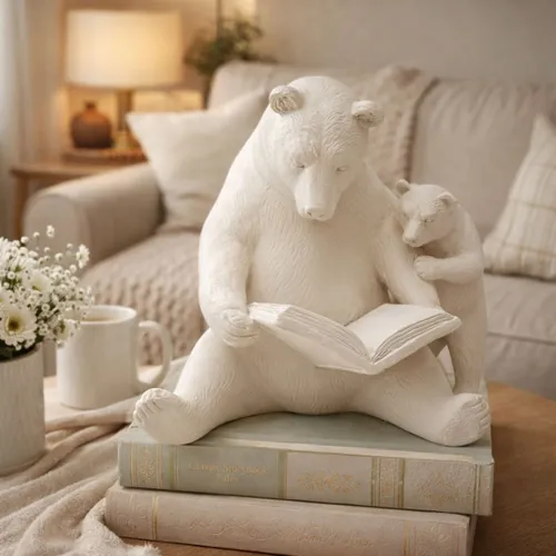 DECORACION READING BEARS Blanco  - Decoración, Uruguay | Viasono