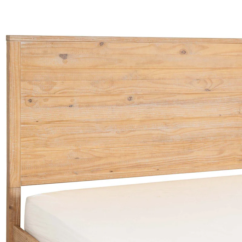 Cama 2 Plazas Madera Natural-beige Montauk en Madera natural - Dormitorio, Uruguay | Divino, vista 4