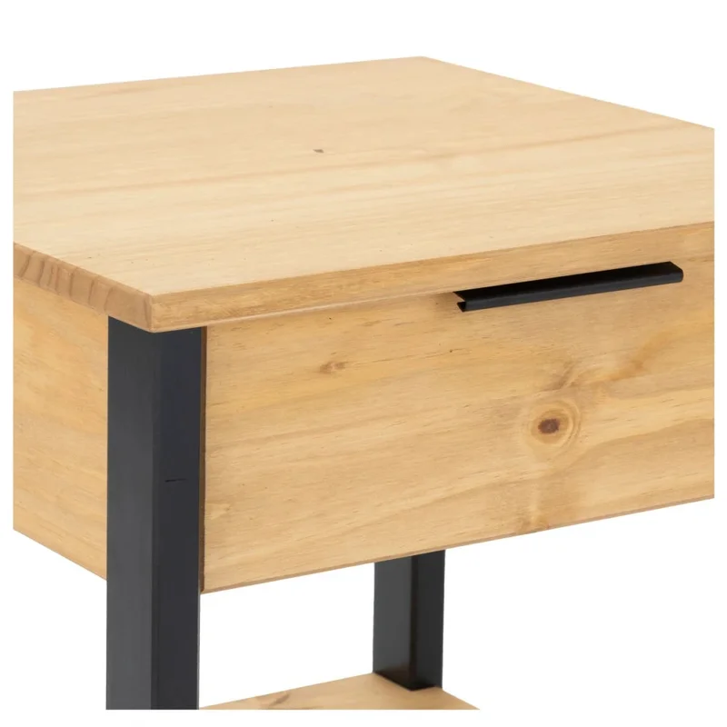 Mesa De Luz Madera 1 Cajón Línea Denver en Madera natural - Mesas de luz, Uruguay | Ecowood, vista 7