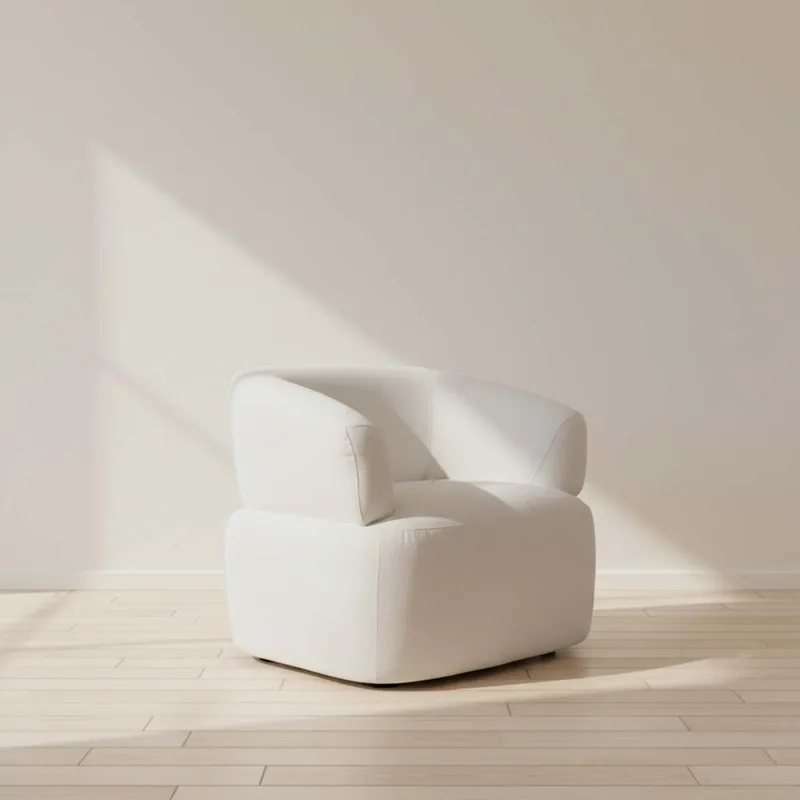 Butaca 1 Cuerpo Tela Natural-beige Gaia Natural en Blanco - Sillones y sofás, Uruguay | Divino