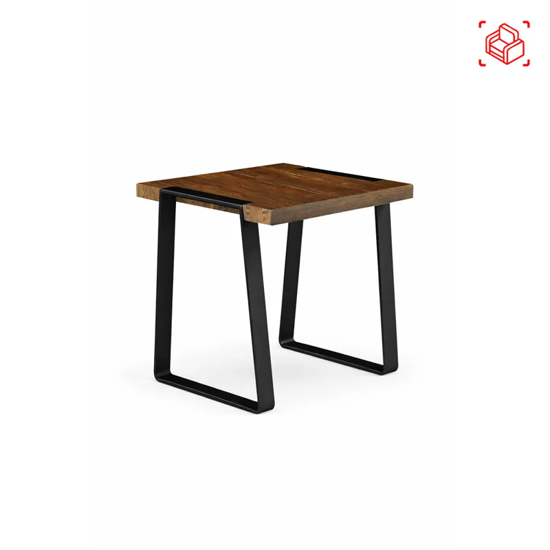 Mesa De Living Lateral - Arrime Madera-y-metal Marron York Castaño en Marrón - Mesas de living, Uruguay | Divino, vista 3