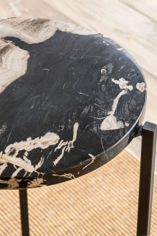 MESA PETRIFICADA BLACK en Negro - Mesas de living, Uruguay | La Iberica, vista 8