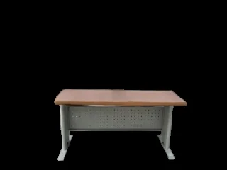 Escritorio de Trabajo Metal y MDF con Pasacables – Resistencia y Diseño para tu Oficina en Madera natural - Escritorios y sillas de escritorio, Uruguay | Que Sal Muebleria, vista 2
