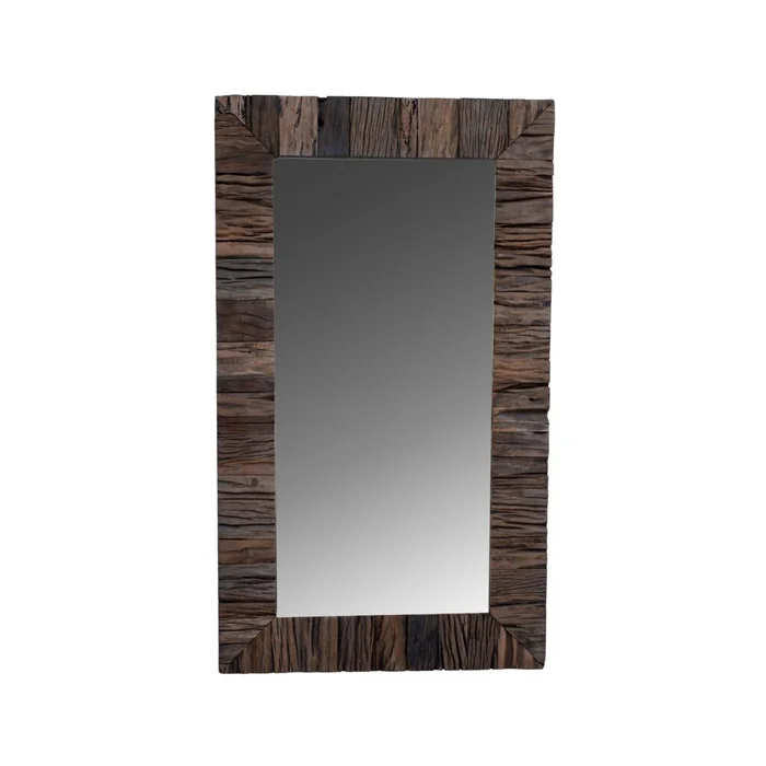 Espejo De Pared Madera Natural-beige M-20817 en Madera natural - Espejos, Uruguay | Divino