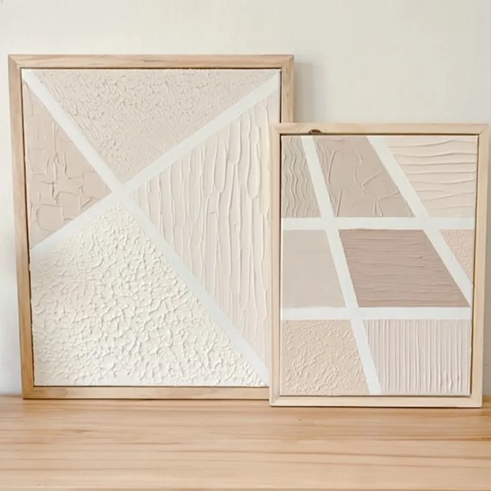 Duo de cuadros texturados - Muebles, Uruguay | Decoramuss